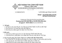 Thông Báo: Chương Trình Cầu Nguyện & Tạ Ơn Chúa Đầu Năm – Từ Ngày 01-04/01/2026