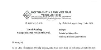 Thư Chúc Mừng Giáng Sinh 2025 và Năm Mới 2026