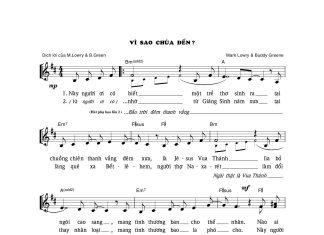 Bài hát Truyền giảng: VÌ SAO CHÚA ĐẾN