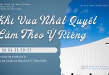 Khi Vua Nhất Quyết Làm Theo Ý Riêng – 26/1/2026