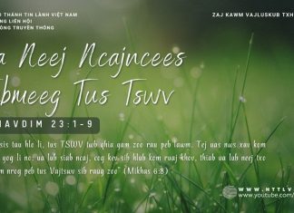 Ua Neej Ncajncees Tabmeeg Tus Tswv – 5/1/2026