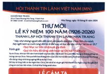 Thông Báo & Thư Mời Lễ Kỷ Niệm 100 Năm Thành Lập HTTL NHA TRANG (1926-2026)