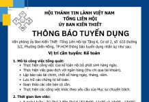 UB. Kiến Thiết: Thông Báo Tuyển Dụng