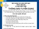 UB. Kiến Thiết: Thông Báo Tuyển Dụng