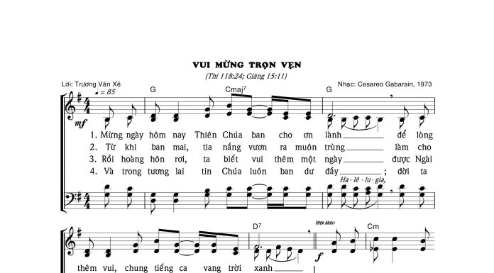 Bài hát Xuân: VUI MỪNG TRỌN VẸN