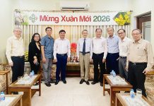 Đoàn Sở Dân tộc và Tôn giáo tỉnh Vĩnh Long thăm và chúc Tết Tổng Liên Hội