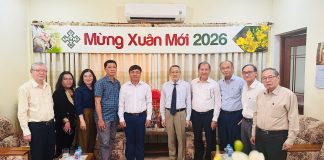 Đoàn Sở Dân tộc và Tôn giáo tỉnh Vĩnh Long thăm và chúc Tết Tổng Liên Hội