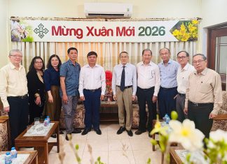 Đoàn Sở Dân tộc và Tôn giáo tỉnh Vĩnh Long thăm và chúc Tết Tổng Liên Hội