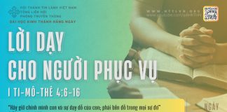 Lời Dạy Cho Người Phục Vụ – 30/3/2026