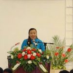 4. Bà Mục sư Nguyễn Công Nghĩa, Trưởng Ban ĐH Phụ nữ tỉnh chào mừng
