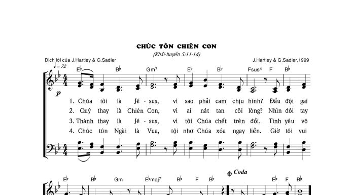 Bài hát Thương khó: CHÚC TÔN CHIÊN CON