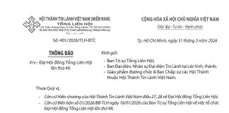 Thông Báo V/v Đại Hội Đồng Tổng Liên Hội Lần Thứ 49