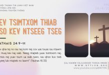 Kev Tsimtxom Thiab Tso Kev Ntseeg Tseg – 24/4/2026