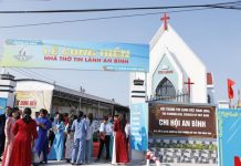 Đồng Tháp: Cung hiến Nhà thờ Tin Lành An Bình