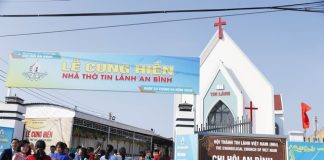 Đồng Tháp: Cung hiến Nhà thờ Tin Lành An Bình