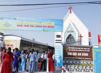Đồng Tháp: Cung hiến Nhà thờ Tin Lành An Bình