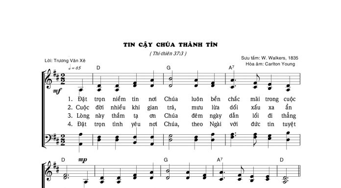 Bài hát: TIN CẬY CHÚA THÀNH TÍN