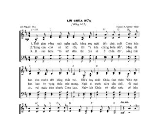 Bài hát Chúa thăng thiên: LỜI CHÚA HỨA