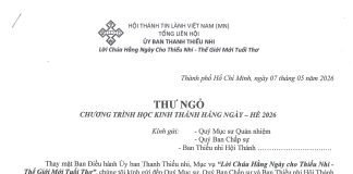 UB.TTN – Thư Ngỏ V/v Chương Trình Học Kinh Thánh Hằng Ngày – Hè 2026