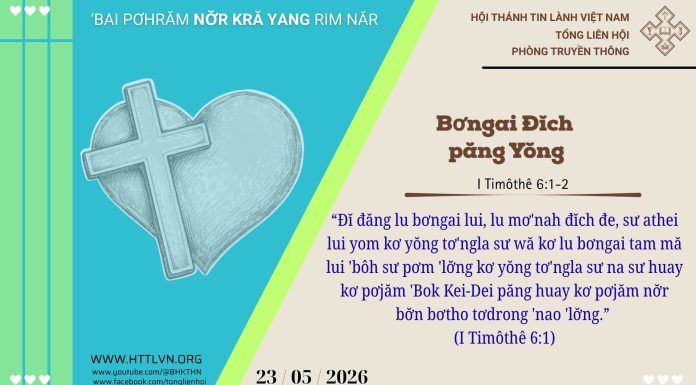 Bơngai Đĭch păng Yŏng – 23/5/2026