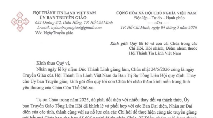 UB. Truyền Giáo: V/v Ngày Truyền Giáo