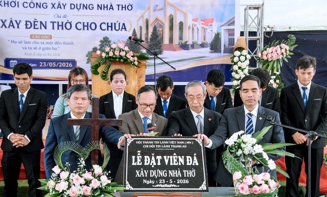 Gia Lai: Lễ Đặt viên đá Xây dựng Nhà thờ Tin Lành Thanh An