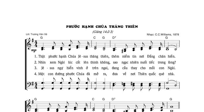 Bài hát: PHƯỚC HẠNH CHÚA THĂNG THIÊN