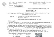 UB.TTN – Thông Báo V/v Tổ Chức Chương Trình Huấn Luyện – Trang Bị Kỹ Năng Cho Các Nhân Sự Ban Âm Nhạc Trong Các Hội Thánh Tại Tp.HCM