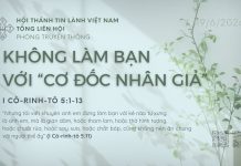 Không Làm Bạn Với “Cơ Đốc Nhân Giả” – 19/6/2026