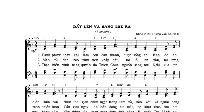 Bài hát: DẤY LÊN VÀ SÁNG LÒE RA