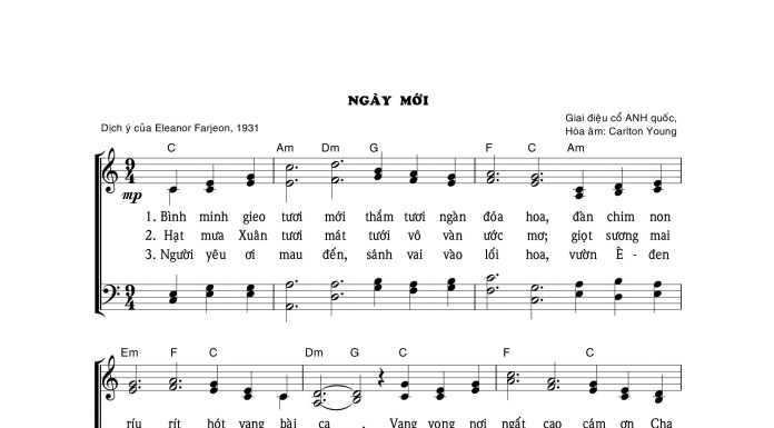 Bài hát hôn lễ: NGÀY MỚI