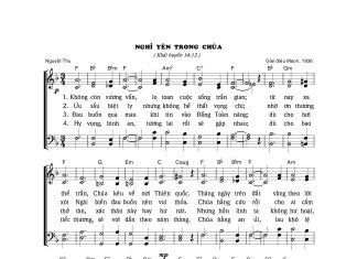 Bài hát Tang lễ: NGHỈ YÊN TRONG CHÚA