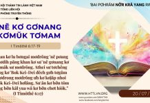 ‘Nĕ Kơ Gơnang Kơmŭk Tơmam – 20/7/2026