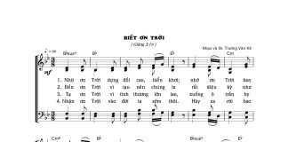 Bài hát truyền giảng: BIẾT ƠN TRỜI