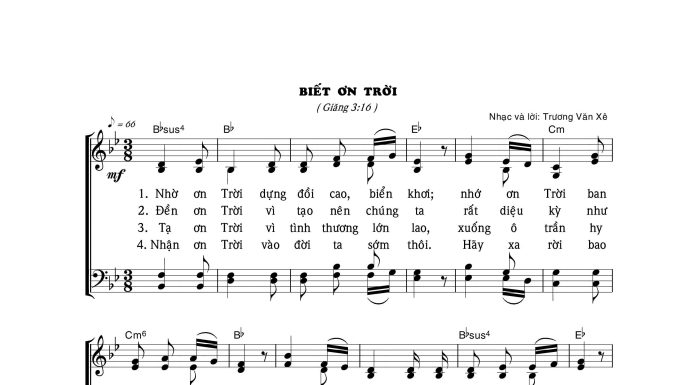Bài hát truyền giảng: BIẾT ƠN TRỜI
