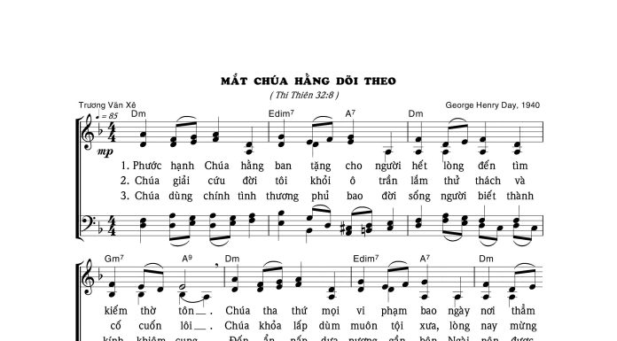 Bài hát: MẮT CHÚA HẰNG DÕI THEO