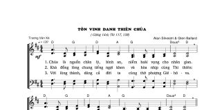 Bài hát: TÔN VINH DANH THIÊN CHÚA