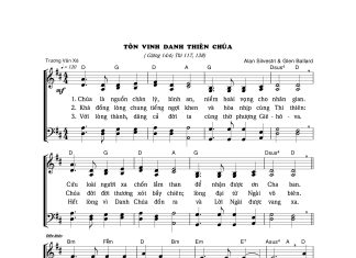 Bài hát: TÔN VINH DANH THIÊN CHÚA