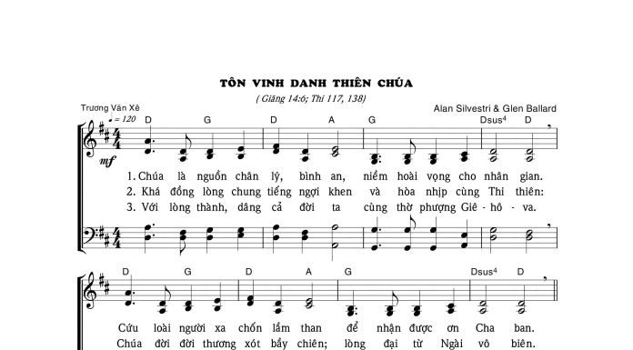 Bài hát: TÔN VINH DANH THIÊN CHÚA