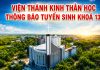 Thông Báo Tuyển Sinh Khóa 13 – Chương Trình Cử Nhân Thần Học – VTKTH