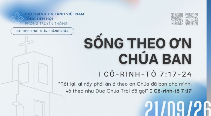 Sống Theo Ơn Chúa Ban – 21/9/2026