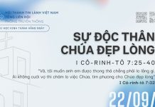 Sự Độc Thân Chúa đẹp lòng – 22/9/2026