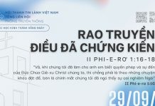 Rao Truyền Điều Đã Chứng Kiến – 29/9/2026