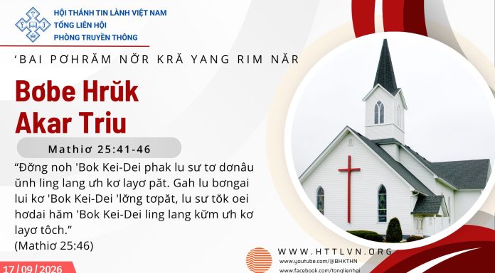 Bơbe Hrŭk Akar Triu – 17/9/2026