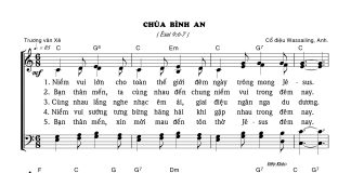 Bài hát Giáng Sinh: CHÚA BÌNH AN