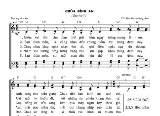 Bài hát Giáng Sinh: CHÚA BÌNH AN