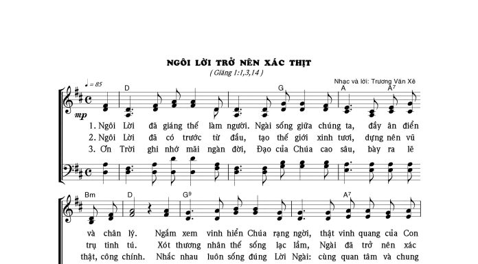 Bài hát Giáng Sinh: NGÔI LỜI TRỞ NÊN XÁC THỊT