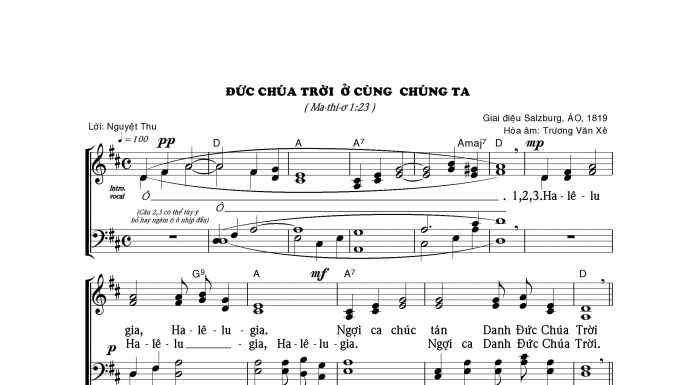 Bài hát Giáng sinh: ĐỨC CHÚA TRỜI Ở CÙNG CHÚNG TA