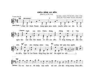 Bài hát Giáng Sinh: CHÚA BÌNH AN ĐẾN