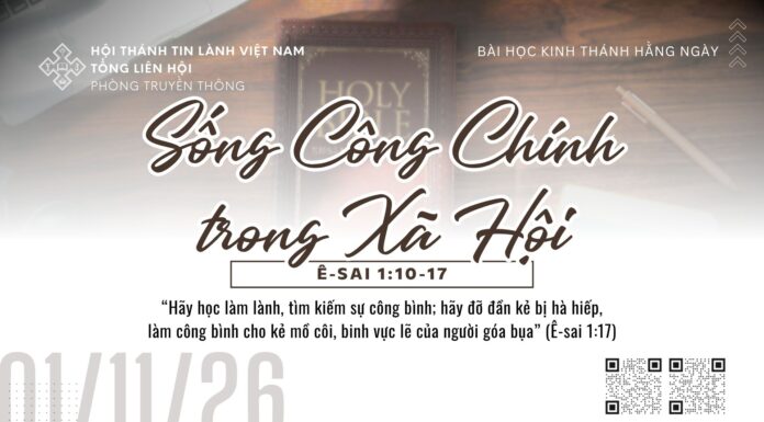 Sống Công Chính trong Xã Hội – 1/11/2026